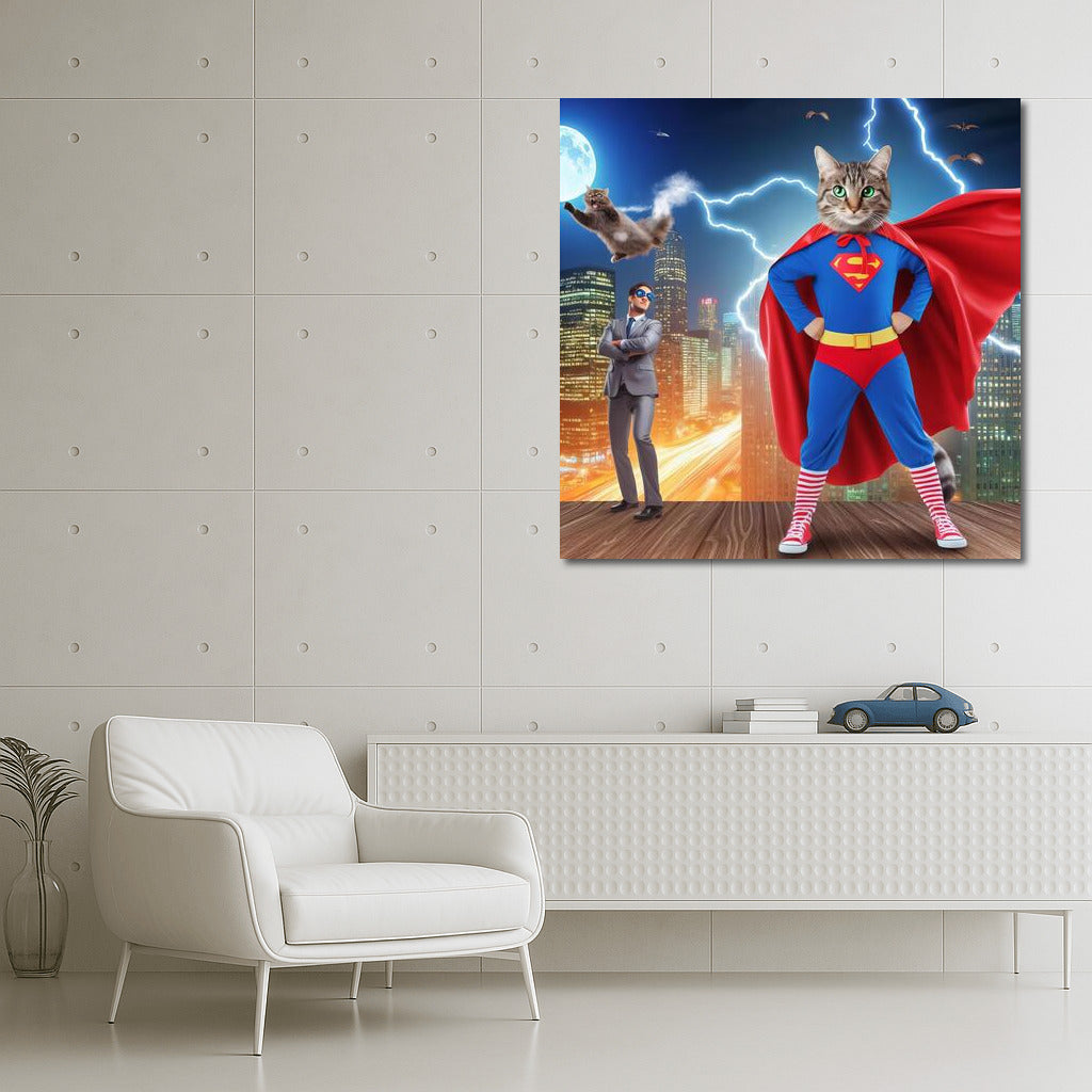 Superhero Cat: Saving the City from the Villain