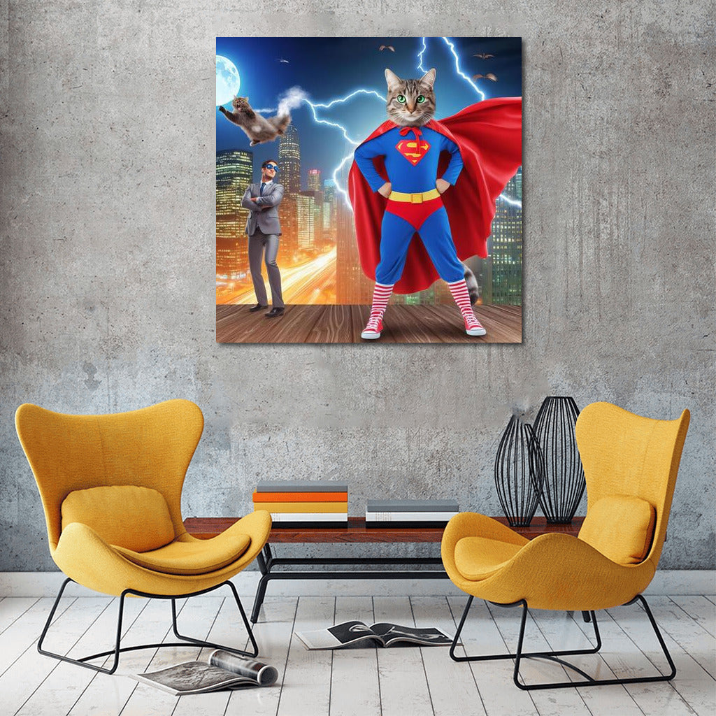 Superhero Cat: Saving the City from the Villain