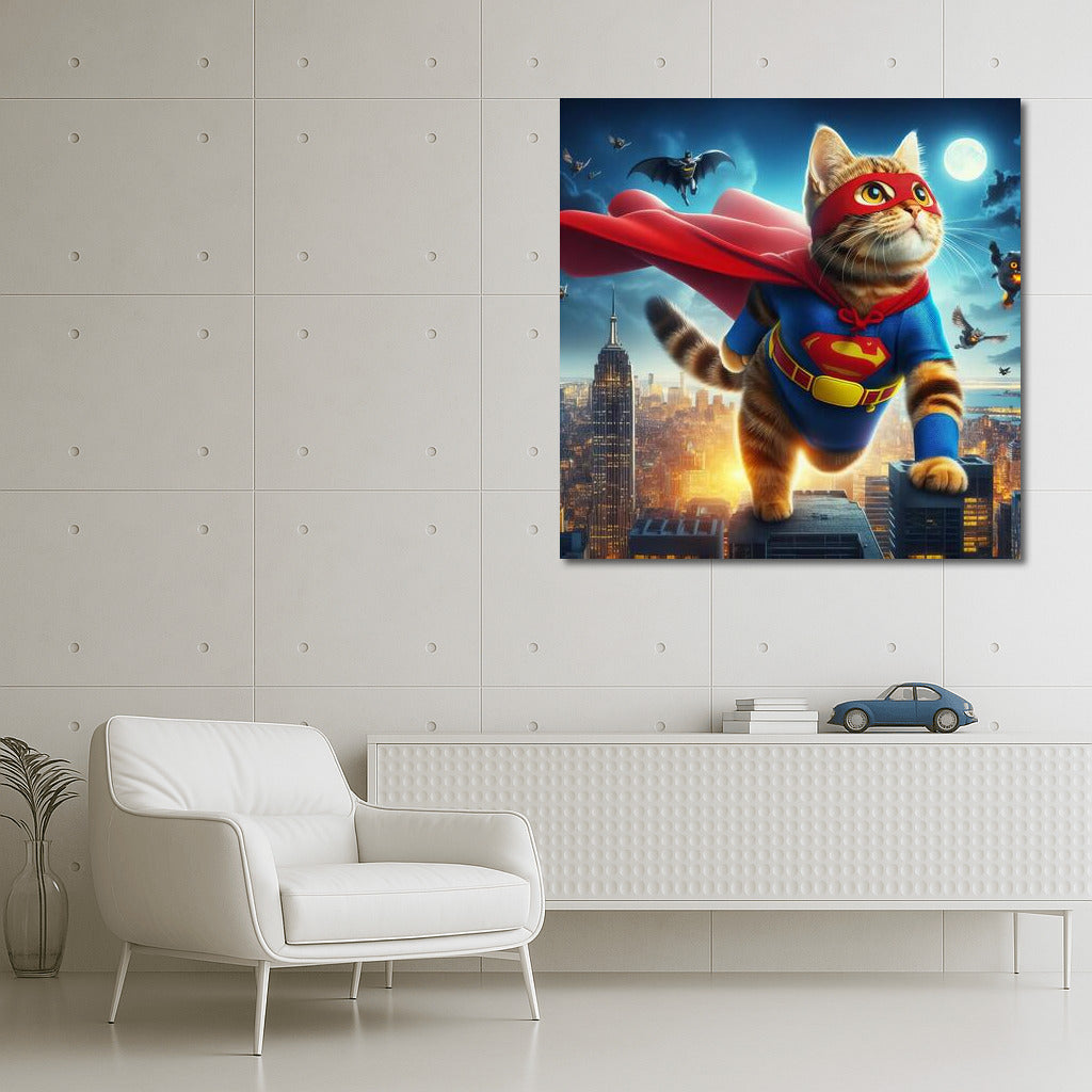 Superhero Cat: Saving the City from the Villain