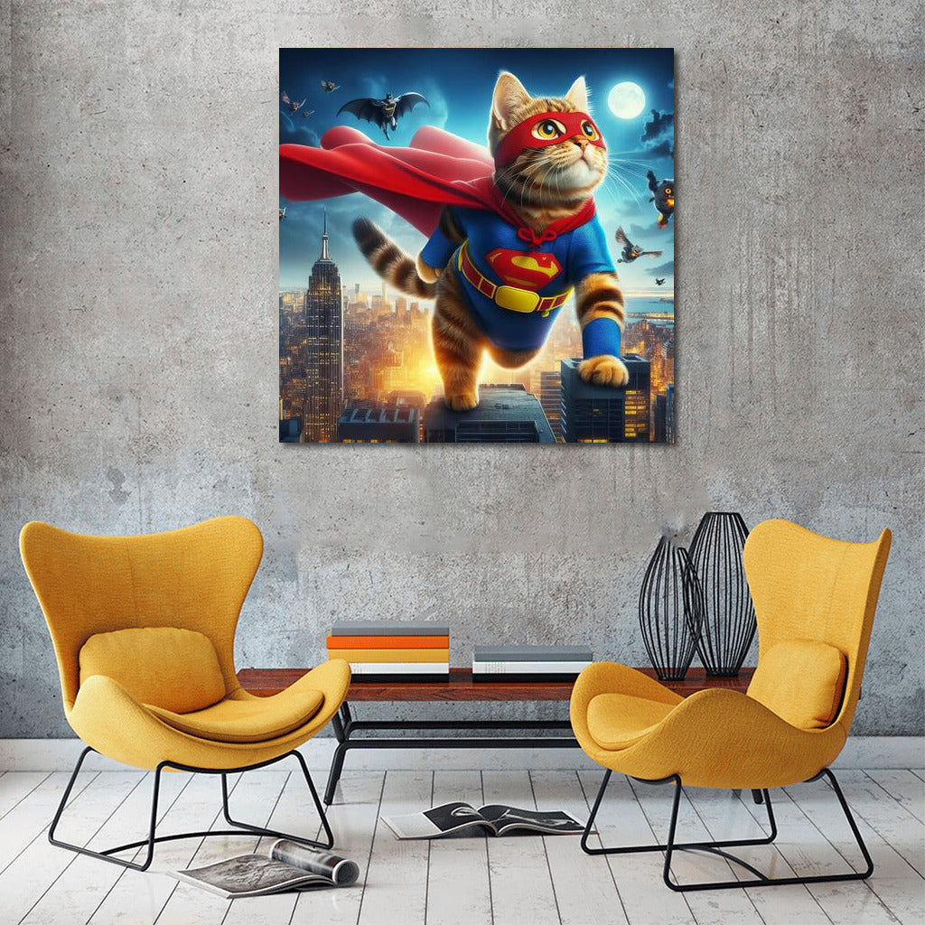 Superhero Cat: Saving the City from the Villain