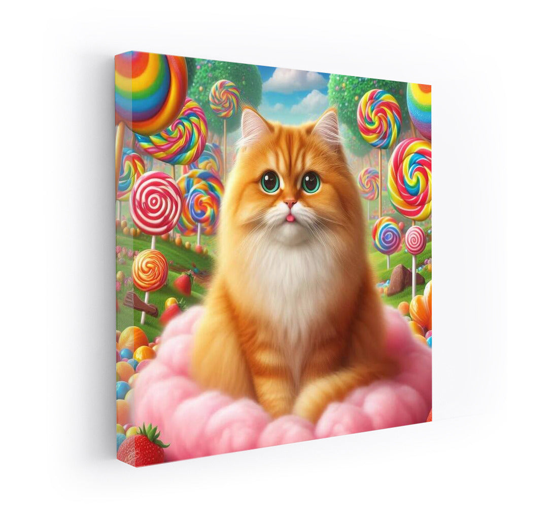 Cat in Candyland: Fluffy Inhabitant of Candyland