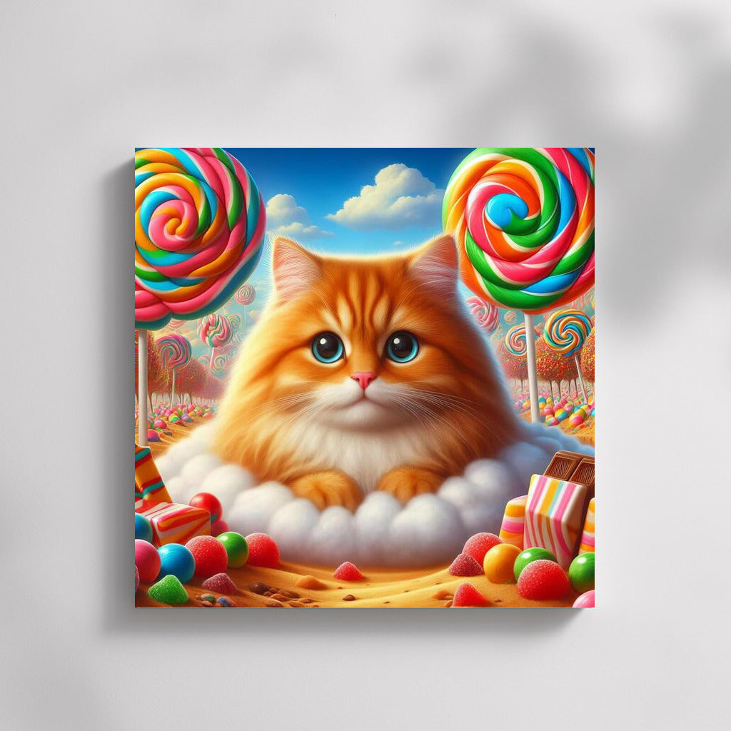Fluffy Cat in Sweet Dreamland: A Fairytale Adventure