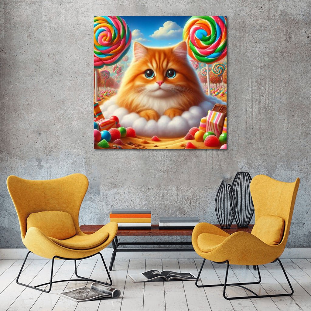 Fluffy Cat in Sweet Dreamland: A Fairytale Adventure