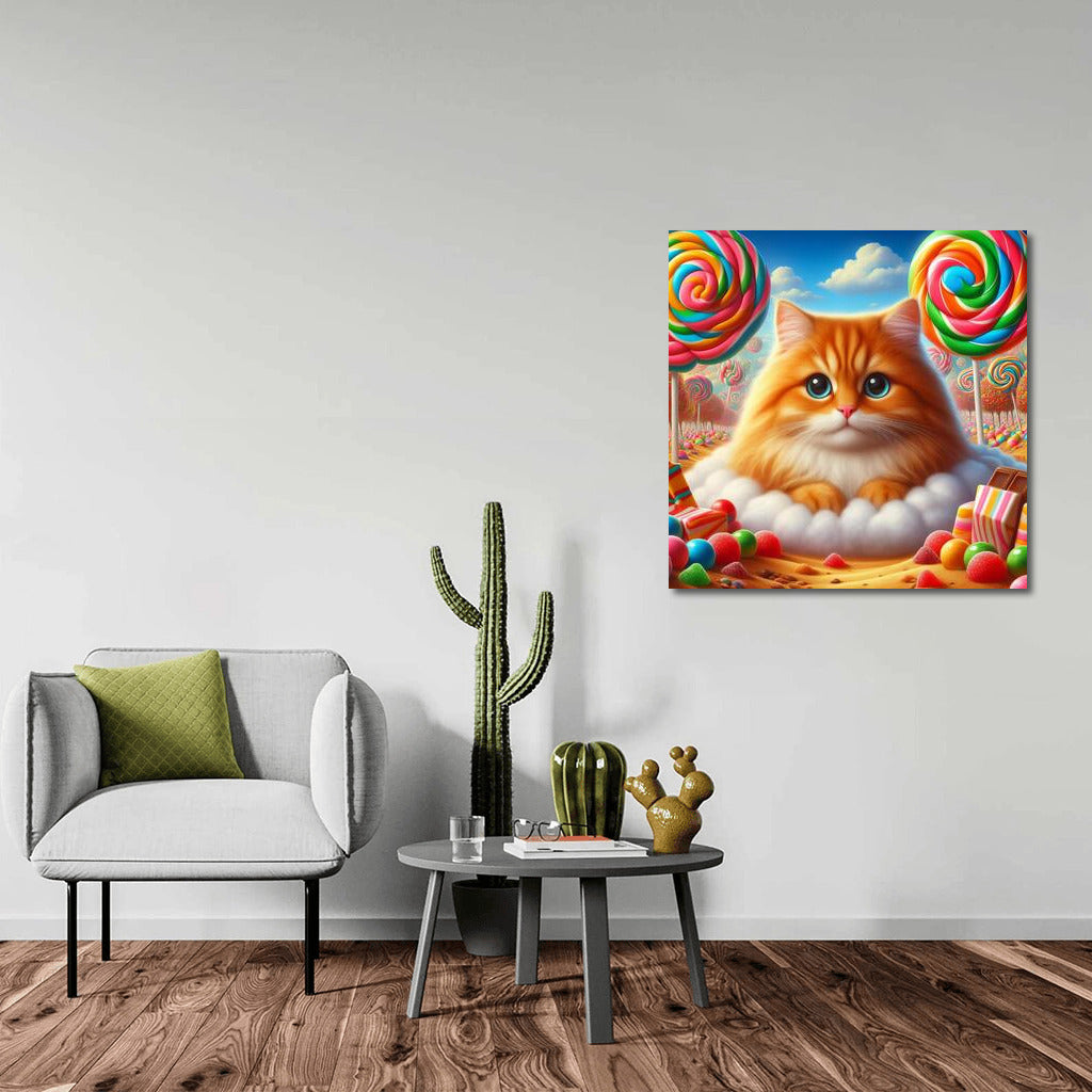 Fluffy Cat in Sweet Dreamland: A Fairytale Adventure