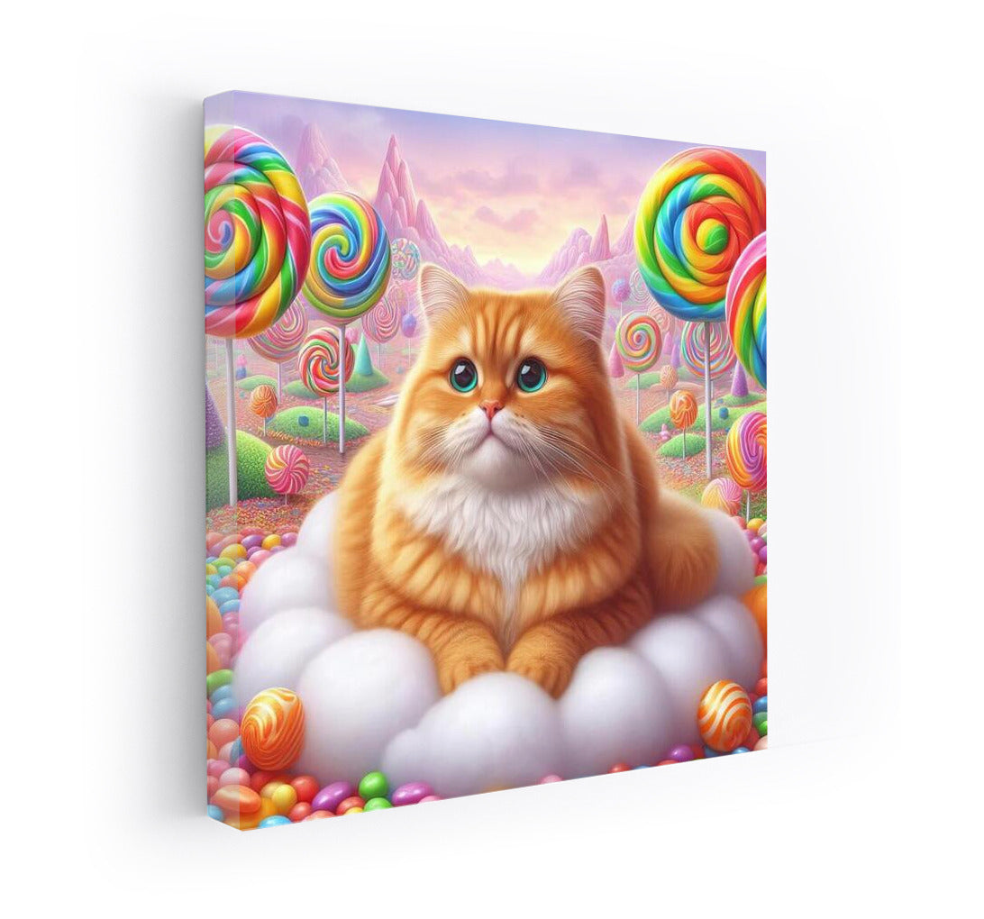 Cat in Sweet Dream Candyland: Vivid Fantasies