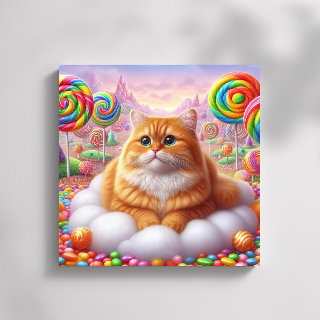 Cat in Sweet Dream Candyland: Vivid Fantasies