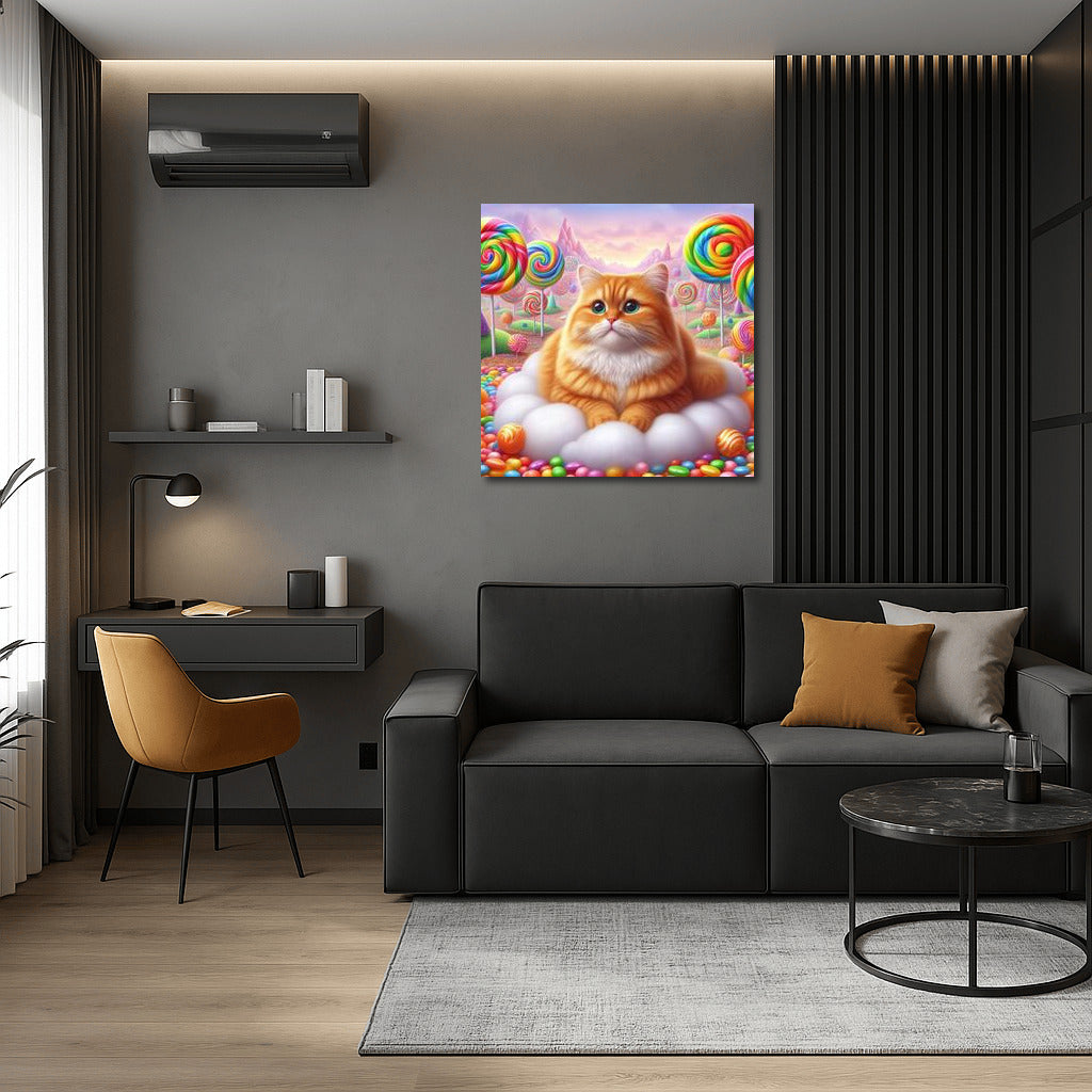 Cat in Sweet Dream Candyland: Vivid Fantasies