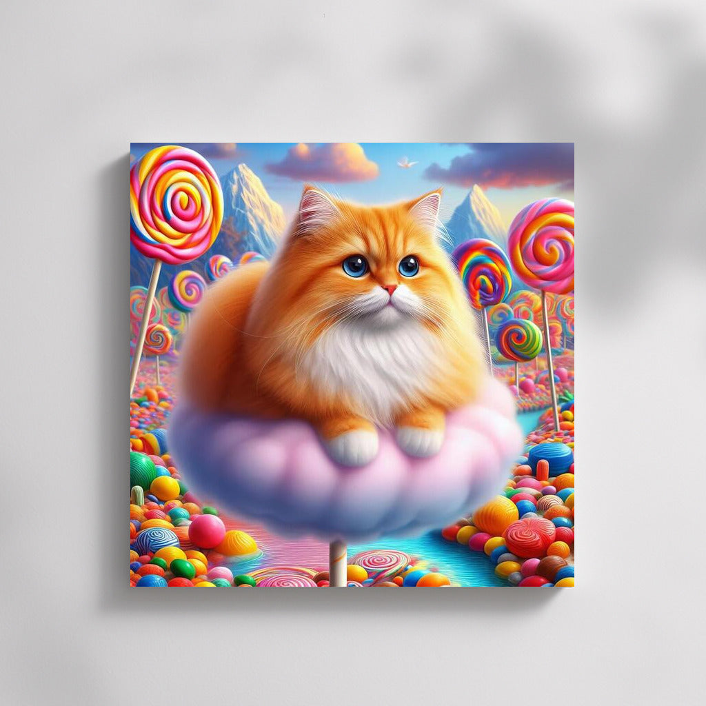 Sweet Dream of a Cat in Candy Land