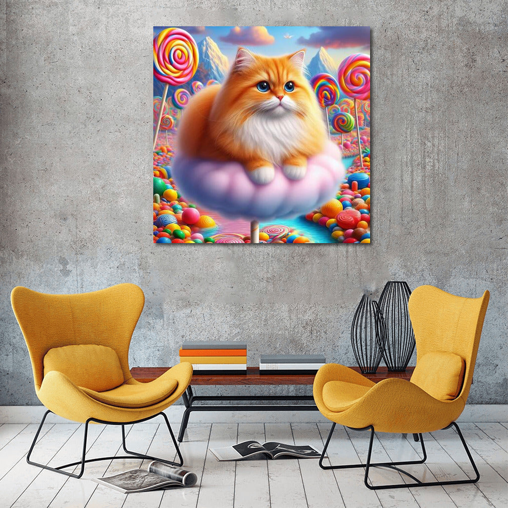 Sweet Dream of a Cat in Candy Land