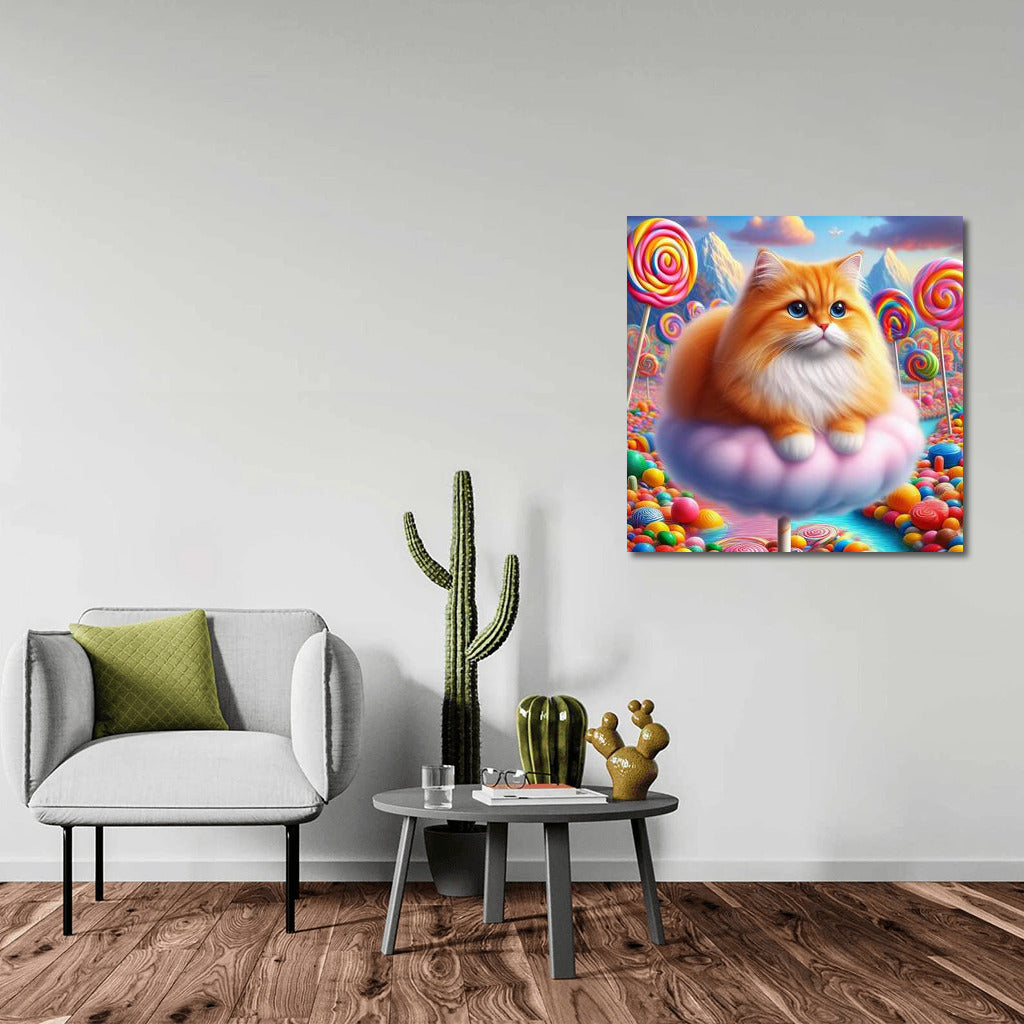 Sweet Dream of a Cat in Candy Land