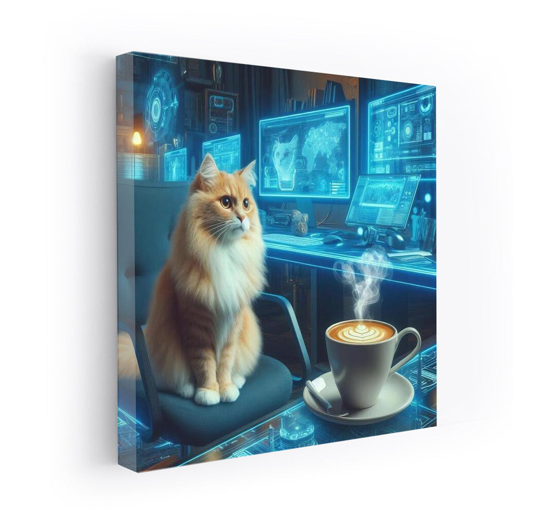 Cyber Cat in the Cafe: A Furry Hero in the Digital World