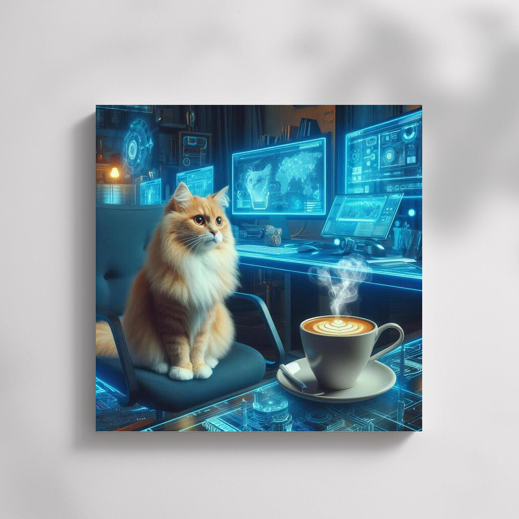 Cyber Cat in the Cafe: A Furry Hero in the Digital World