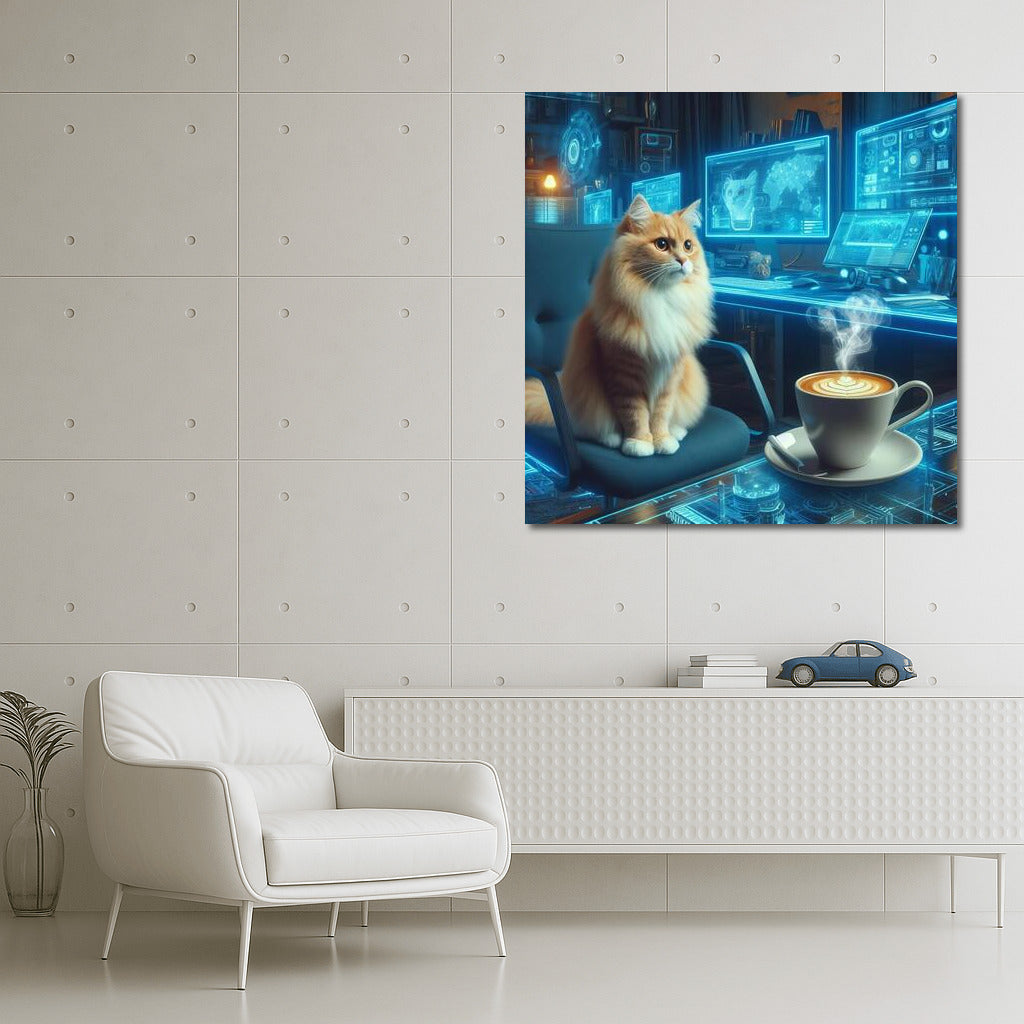 Cyber Cat in the Cafe: A Furry Hero in the Digital World