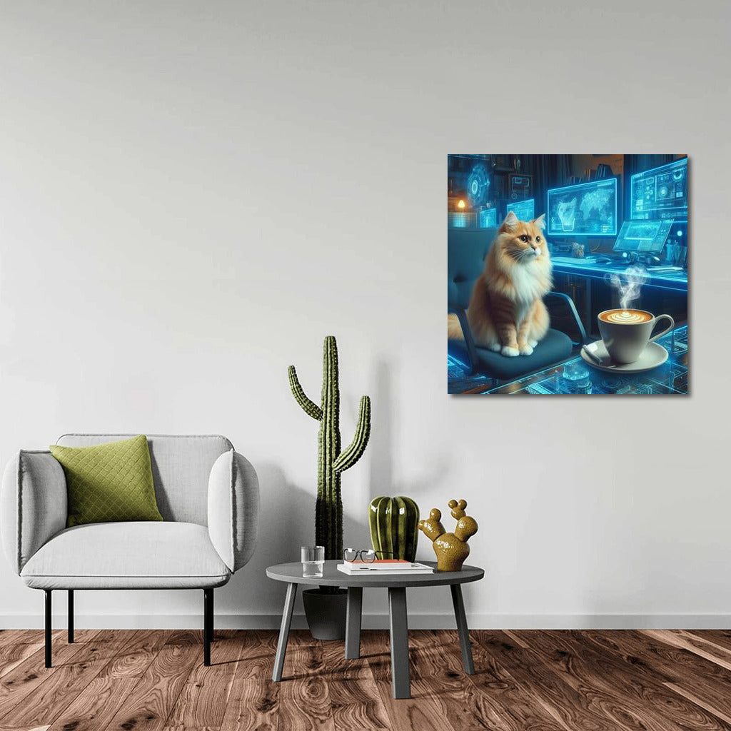 Cyber Cat in the Cafe: A Furry Hero in the Digital World