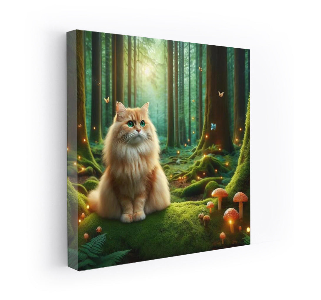 Magic Cat in the Enchanted Forest: Magic of Nature
