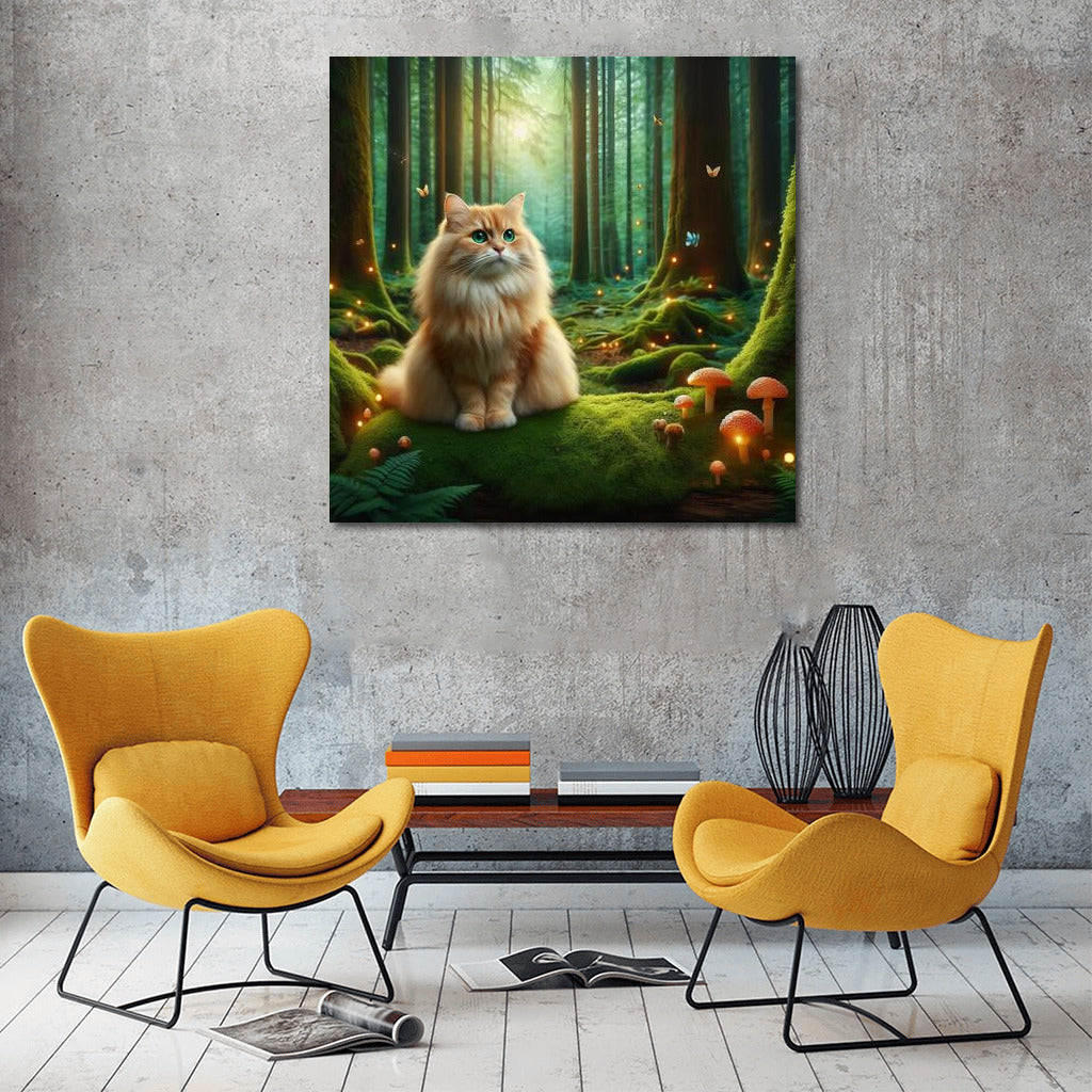 Magic Cat in the Enchanted Forest: Magic of Nature