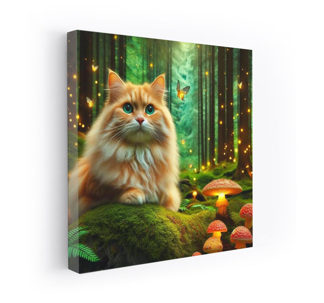 Charming Cat in the Magic Forest: Immersion in a Fairy Tale