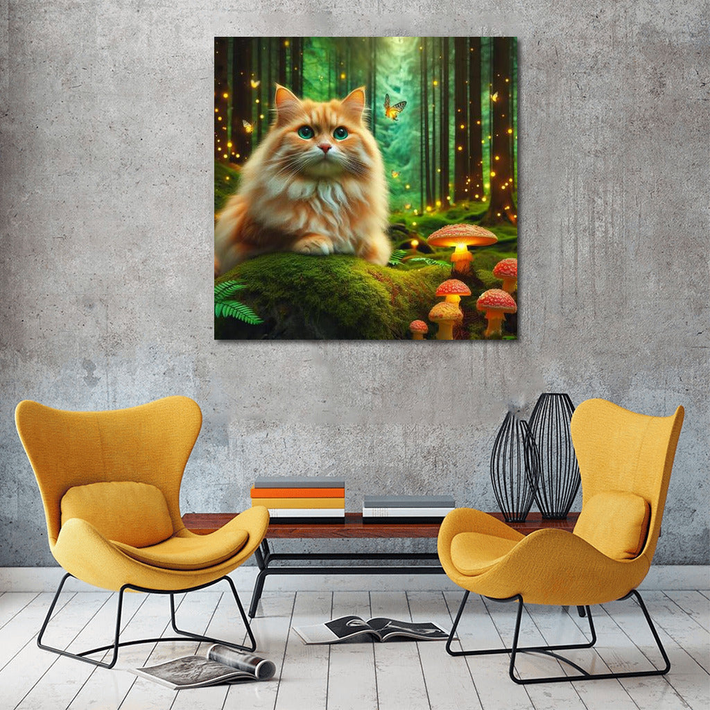 Charming Cat in the Magic Forest: Immersion in a Fairy Tale