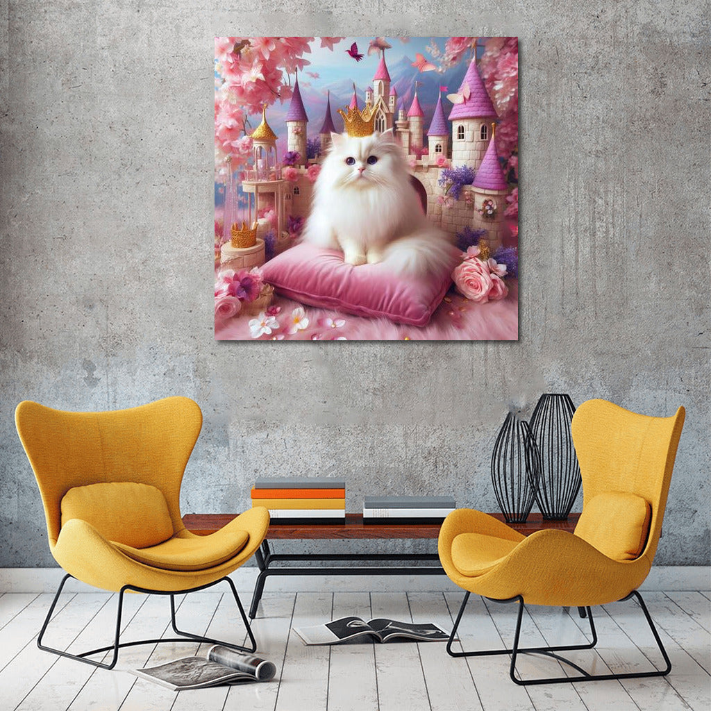 Royal Cat in Fairytale Castle: Magical Atmosphere
