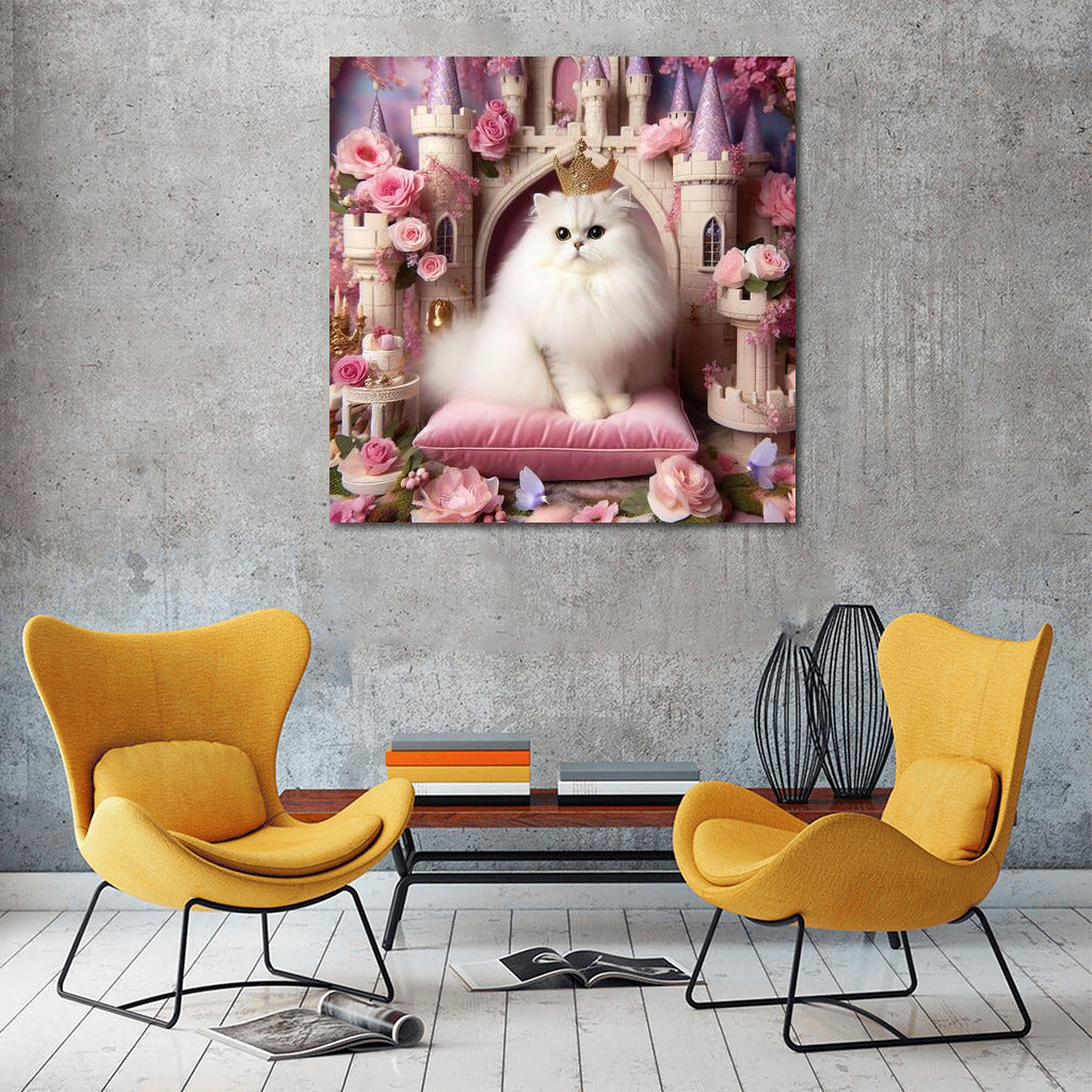 The Charm of a Cat in a Fairytale Castle: Dreams on Your Wall