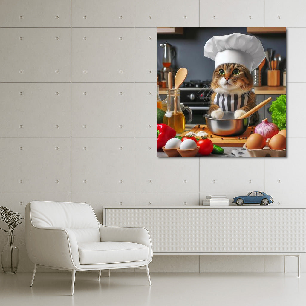 Culinary Cat in a Chef's Hat: Gourmet in Your Kitchen