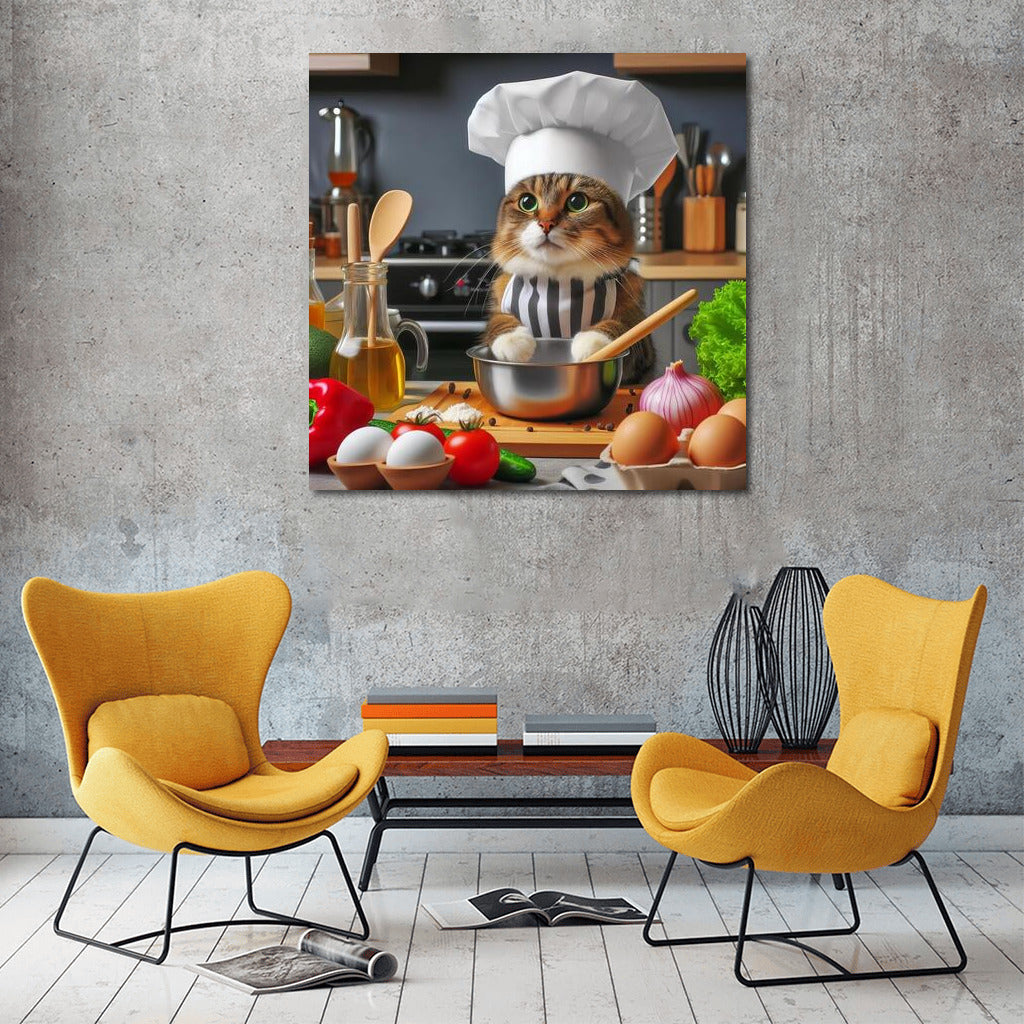 Culinary Cat in a Chef's Hat: Gourmet in Your Kitchen