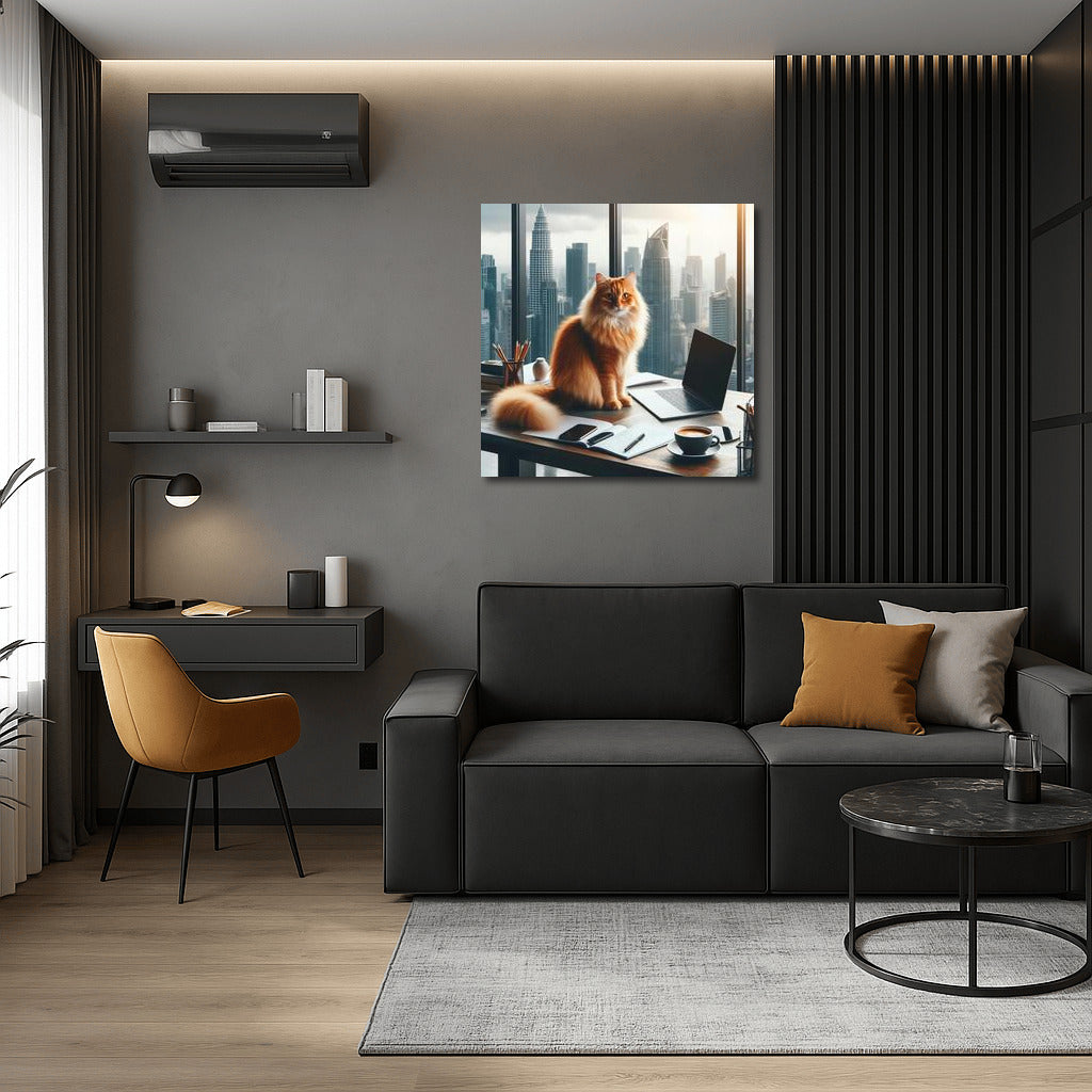 Cat Coziness: Stylish Office Decor for the Home