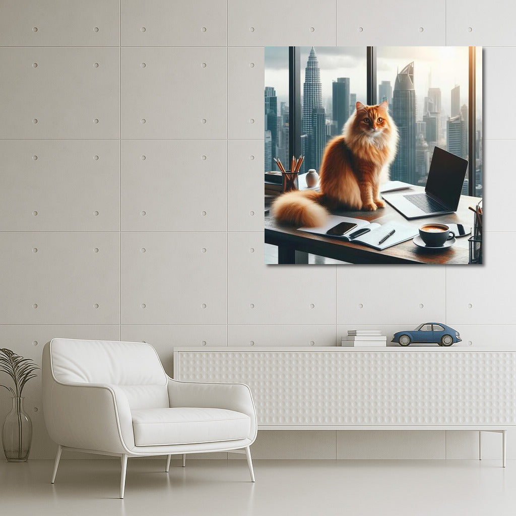 Cat Coziness: Stylish Office Decor for the Home