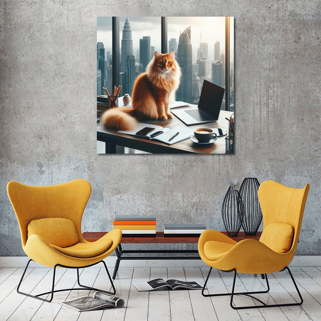 Cat Coziness: Stylish Office Decor for the Home