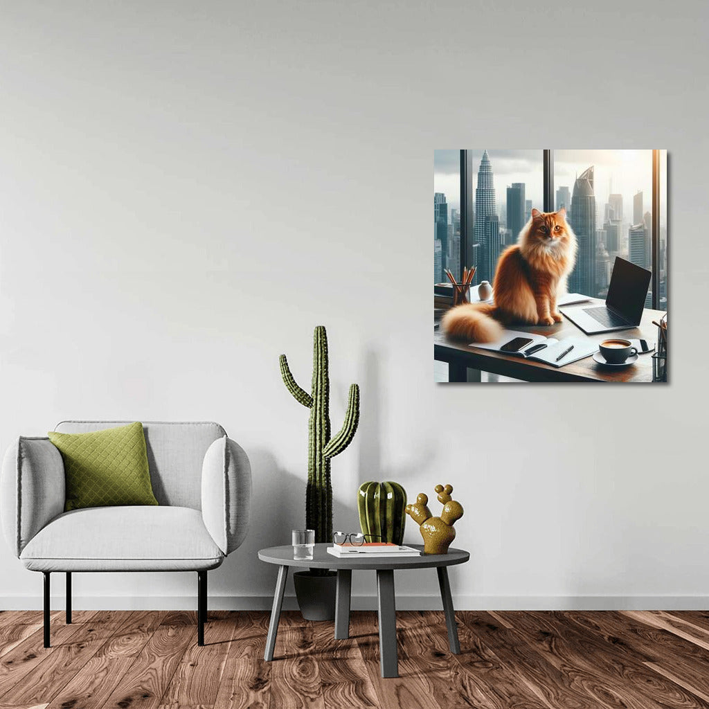 Cat Coziness: Stylish Office Decor for the Home