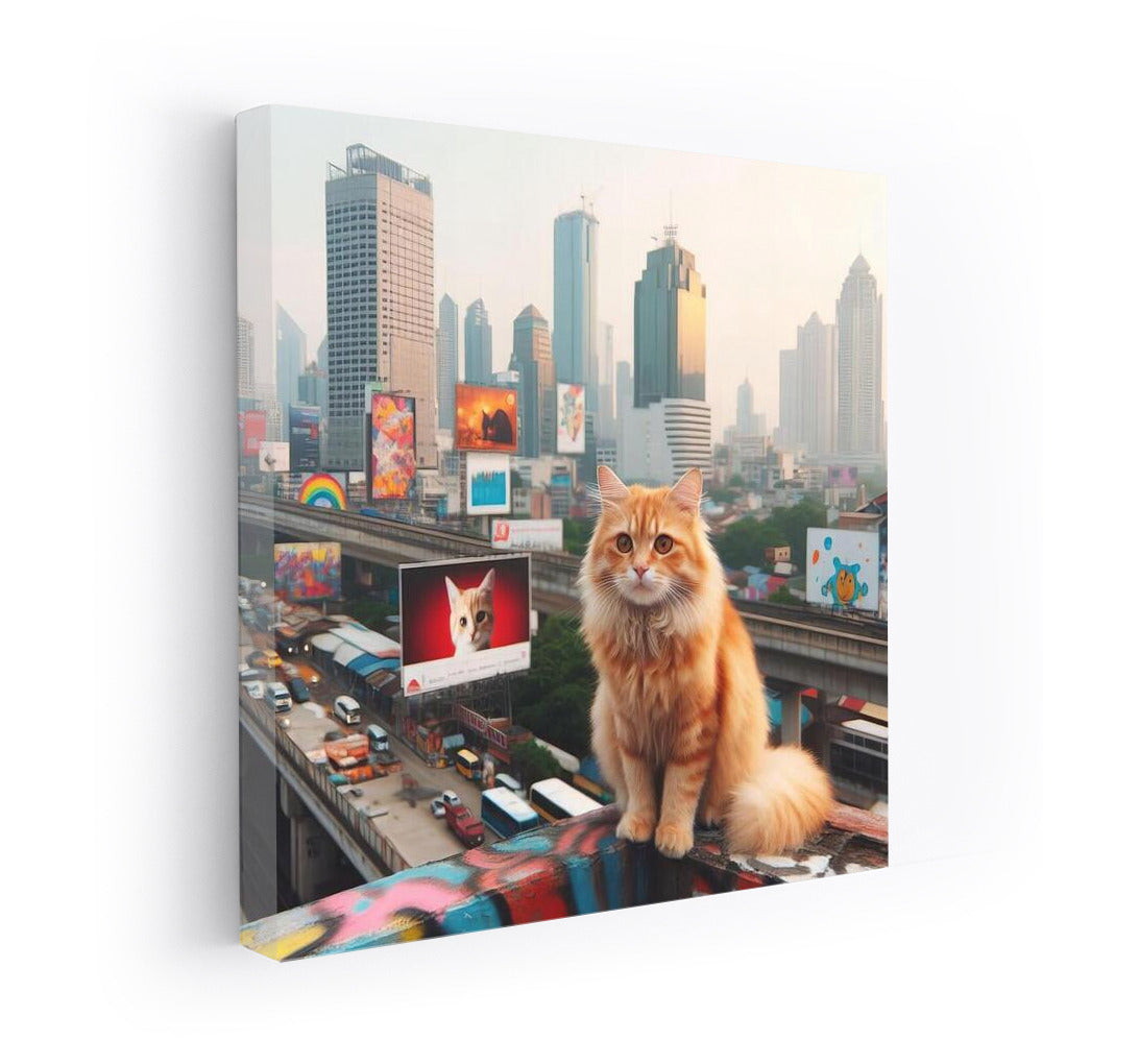 Cat on City Rooftops: Freedom and Mystery in the Urban Landscape