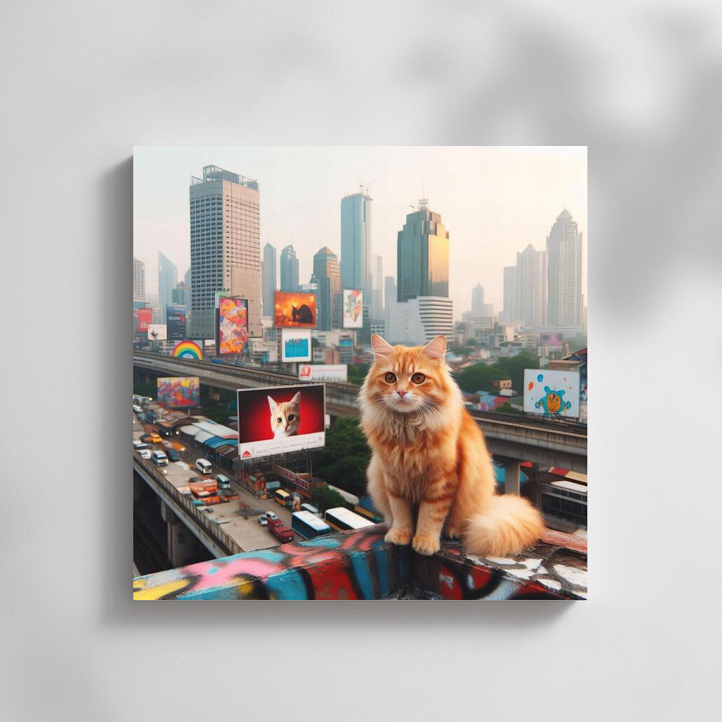 Cat on City Rooftops: Freedom and Mystery in the Urban Landscape