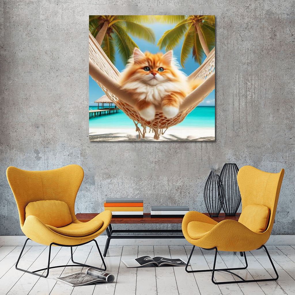 Cat in a Tropical Paradise: Comfort and Exotics for Your Interior