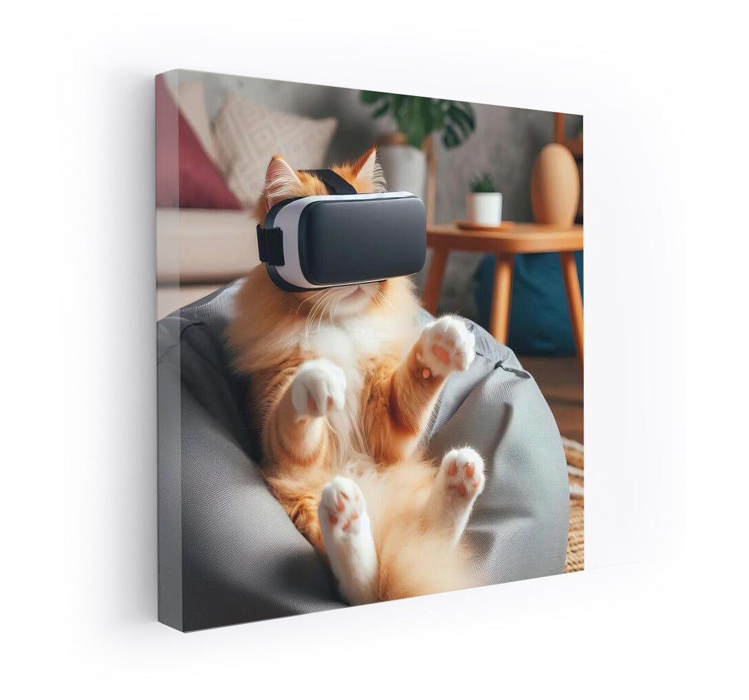 Fluffy Cat in Virtual Reality: A Playful Accent for Your Interior