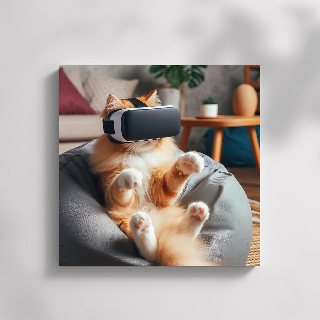 Fluffy Cat in Virtual Reality: A Playful Accent for Your Interior