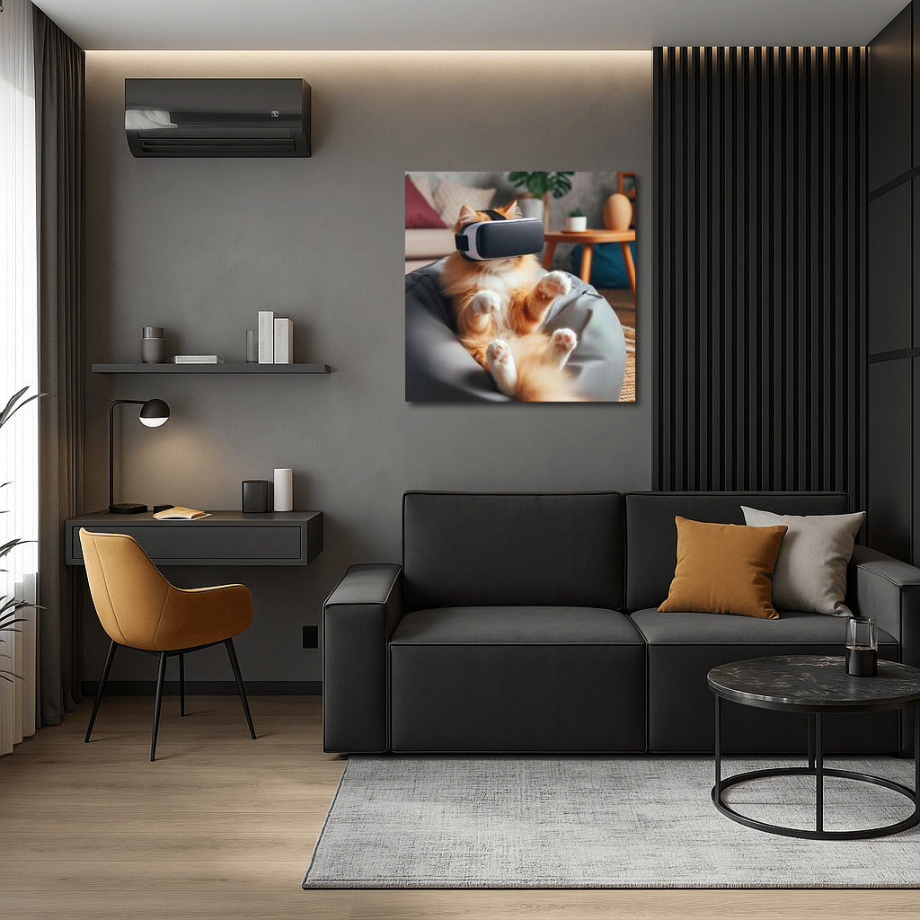 Fluffy Cat in Virtual Reality: A Playful Accent for Your Interior