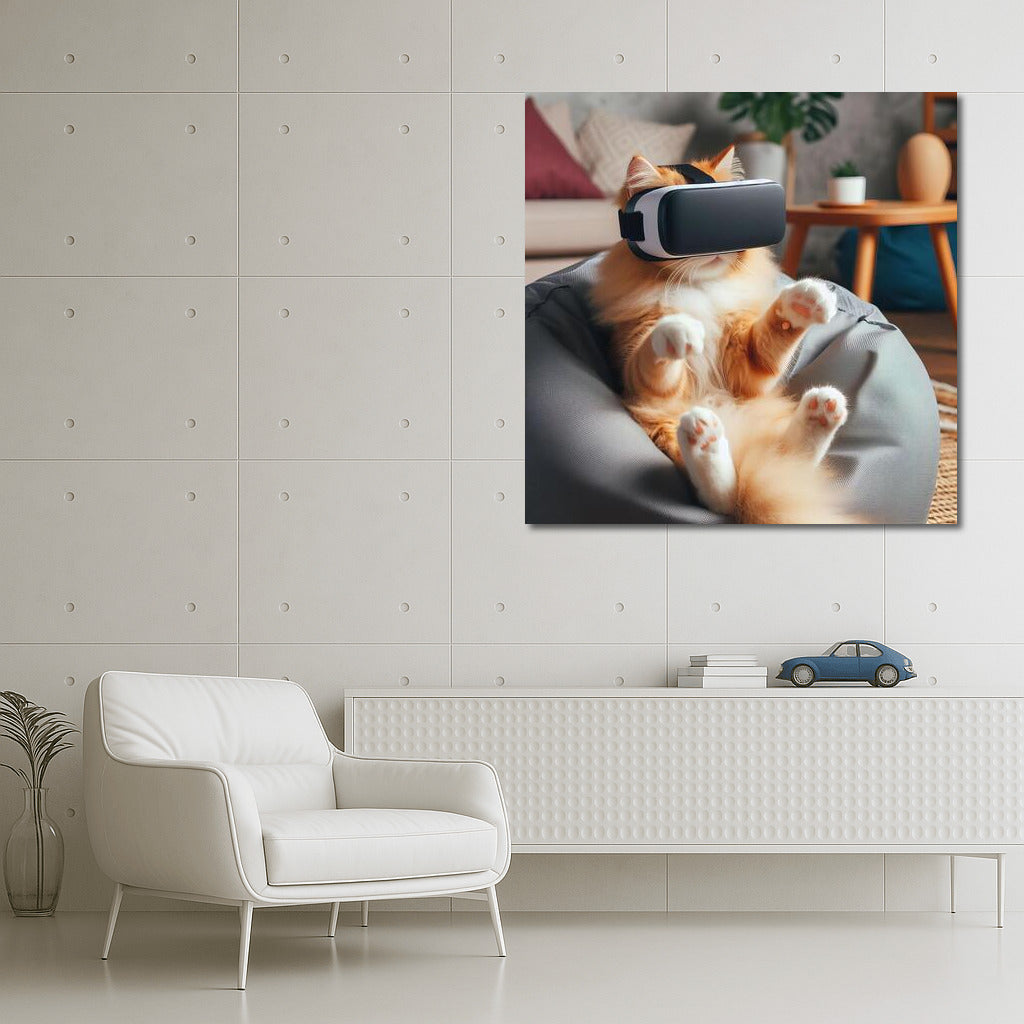 Fluffy Cat in Virtual Reality: A Playful Accent for Your Interior