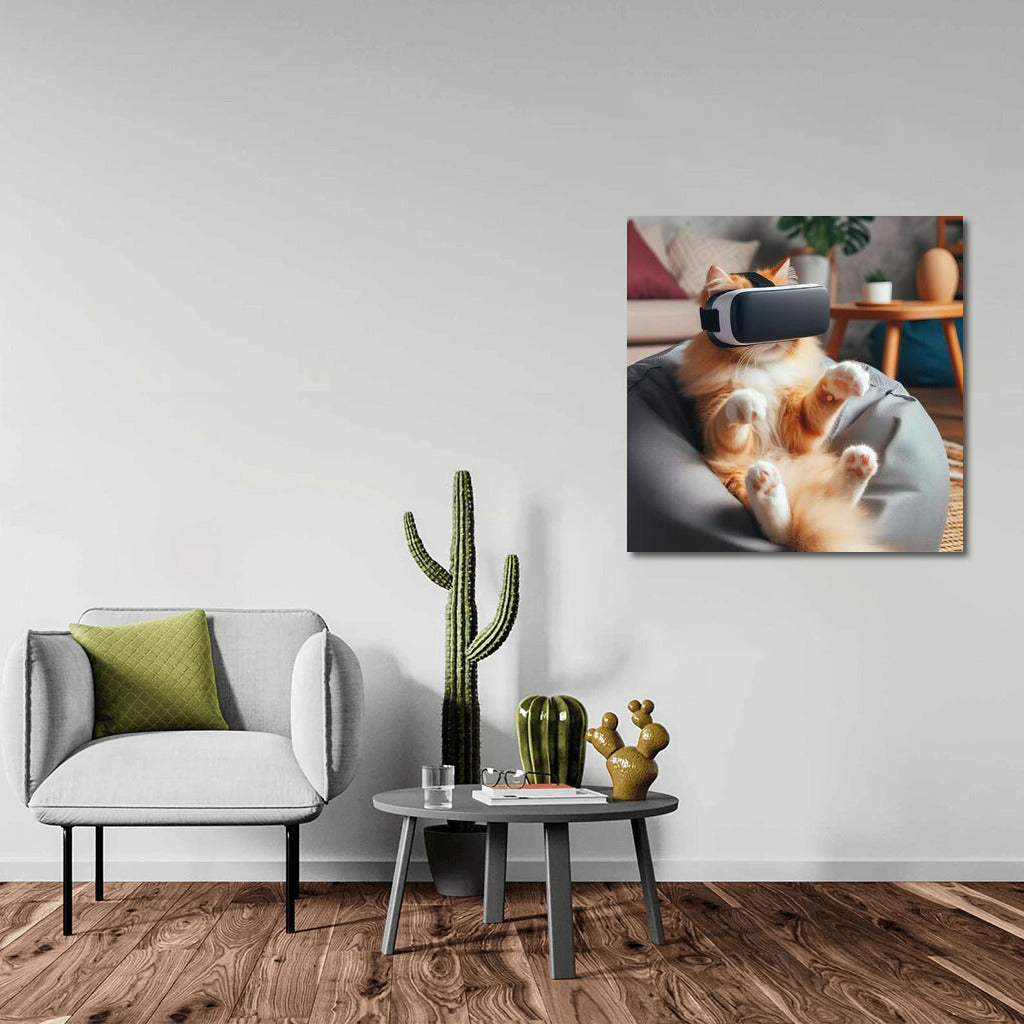 Fluffy Cat in Virtual Reality: A Playful Accent for Your Interior