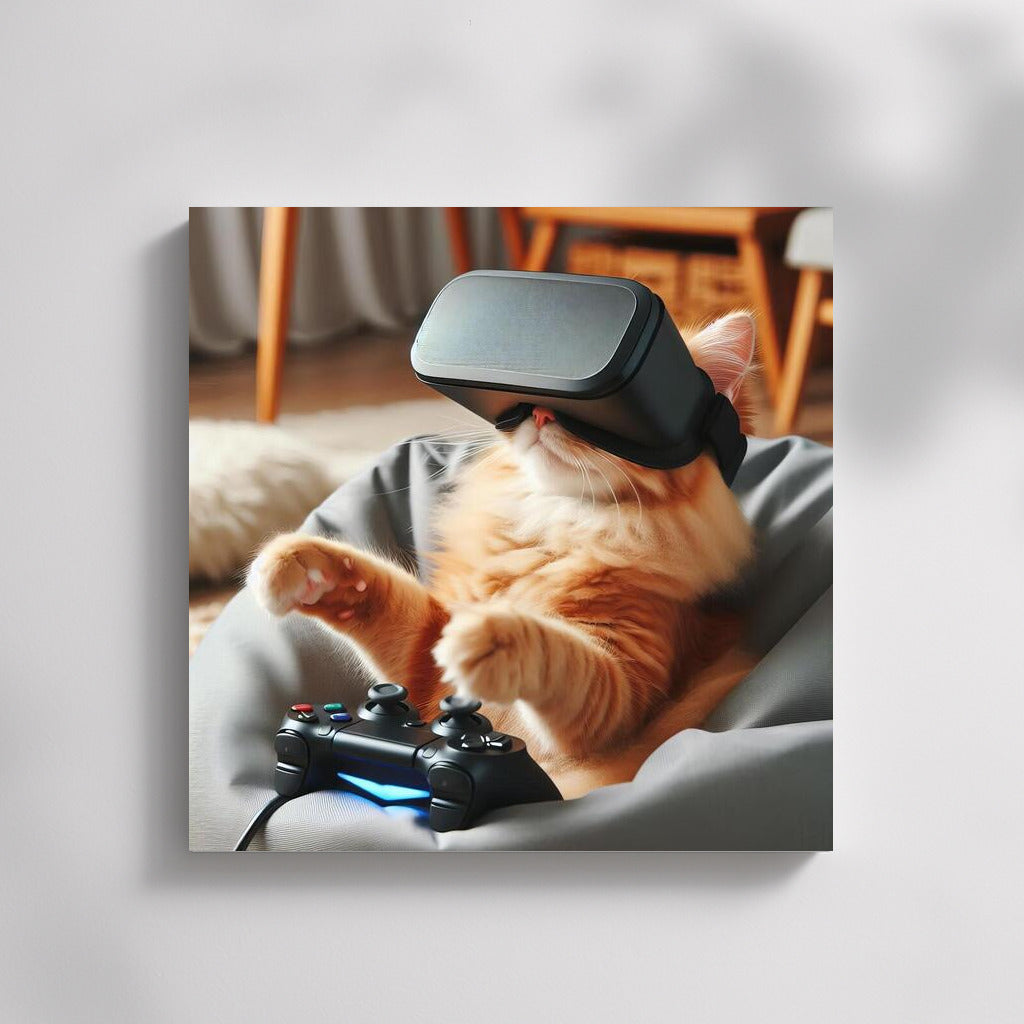 Cat in Virtual Reality: Cozy World in Glasses