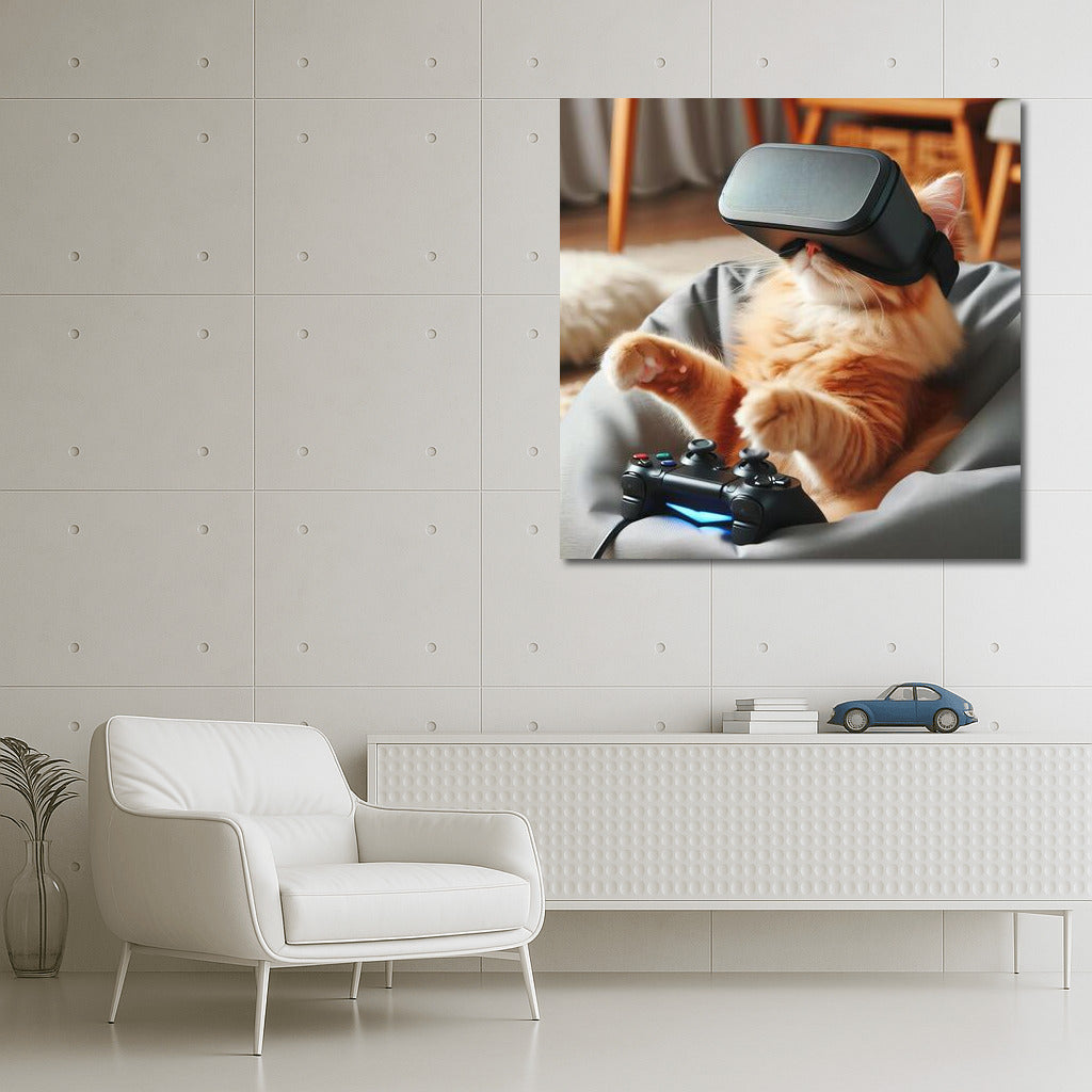 Cat in Virtual Reality: Cozy World in Glasses