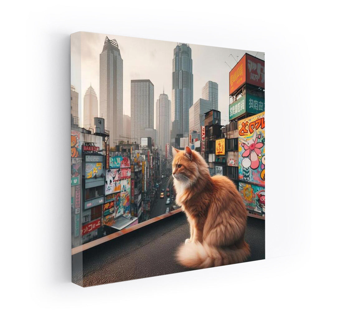 Cat on City Rooftops: A Furry Explorer of the Urban Landscape