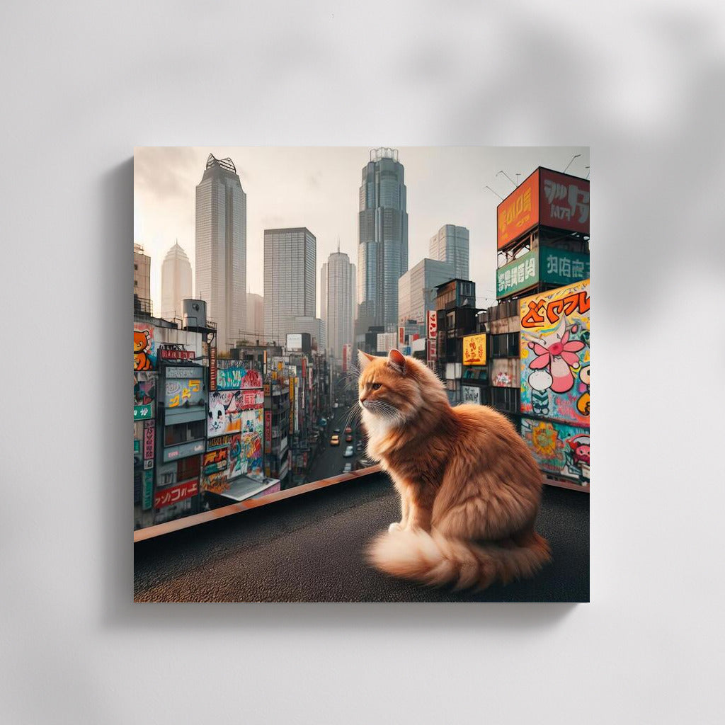 Cat on City Rooftops: A Furry Explorer of the Urban Landscape