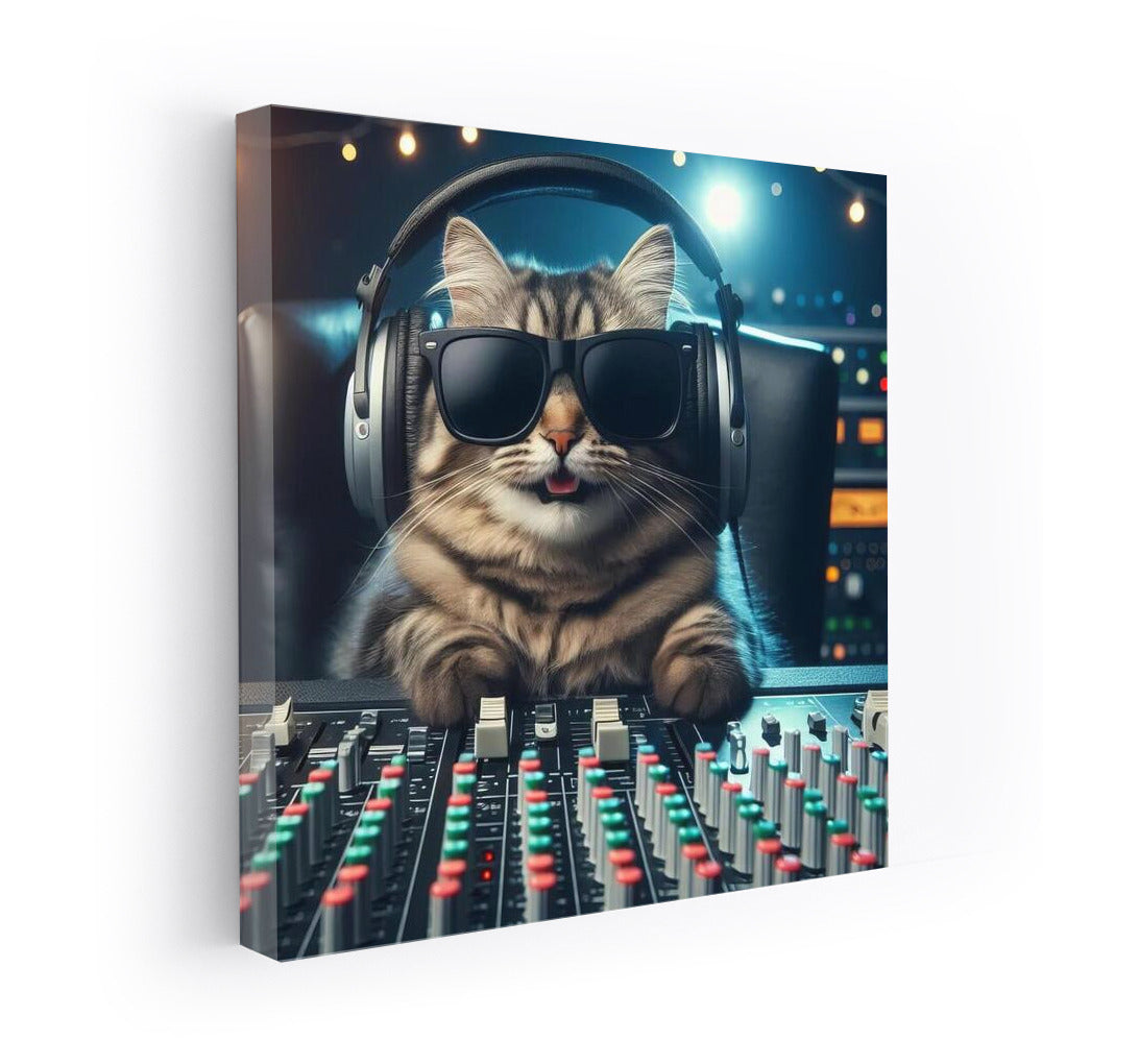 DJ Cat in Headphones: Music Producer 3