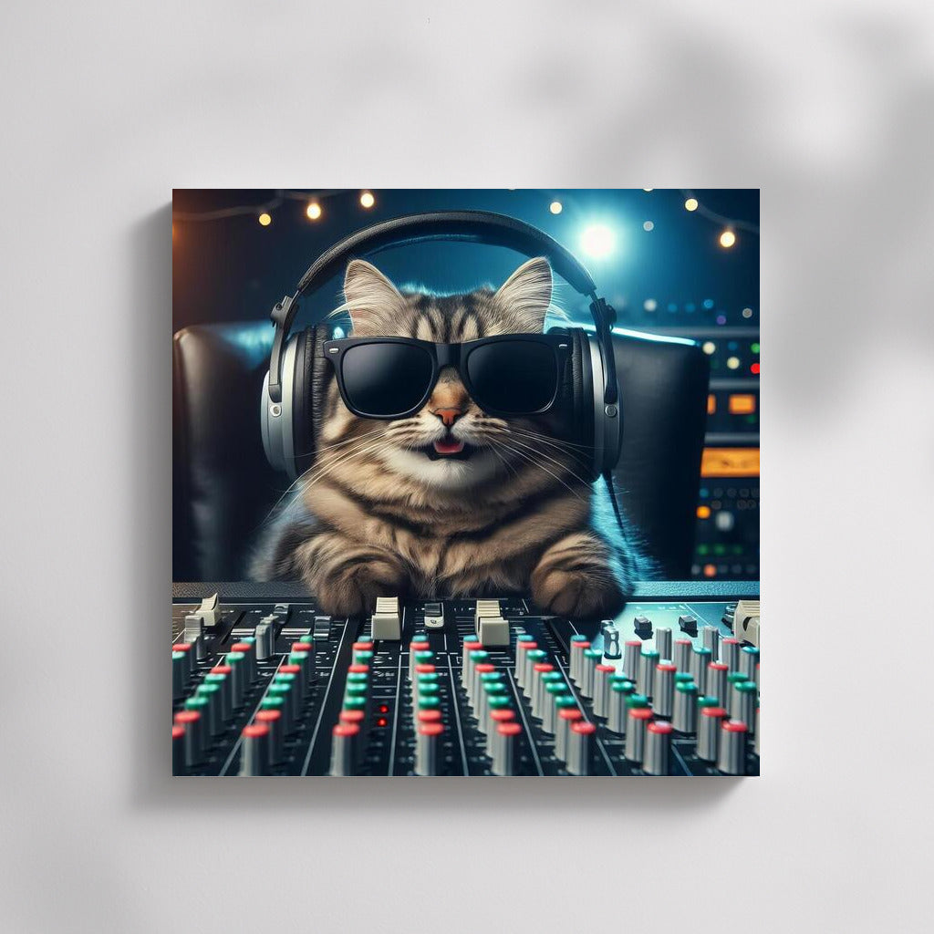 DJ Cat in Headphones: Music Producer 3