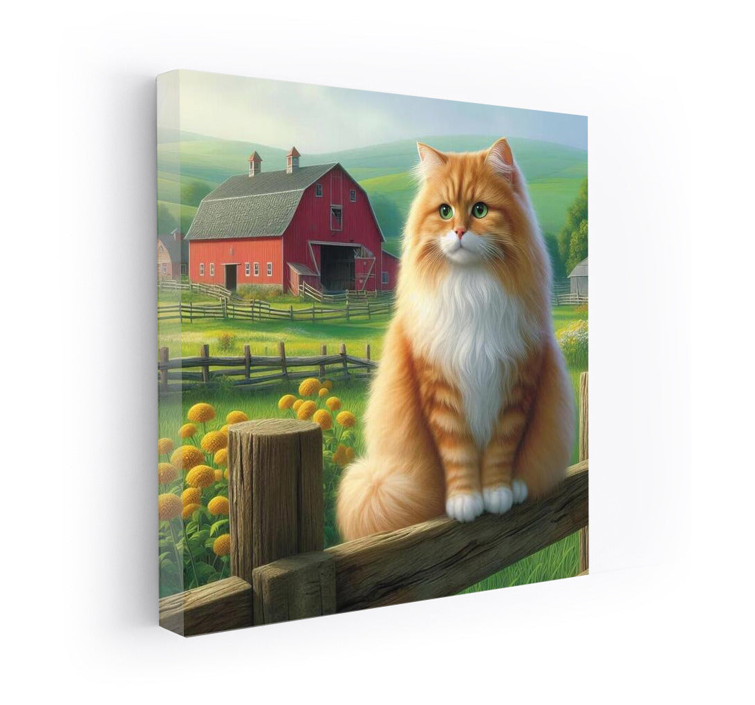 Country Cat: Coziness and Warmth on the Farm