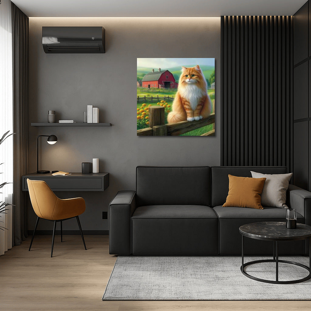 Country Cat: Coziness and Warmth on the Farm