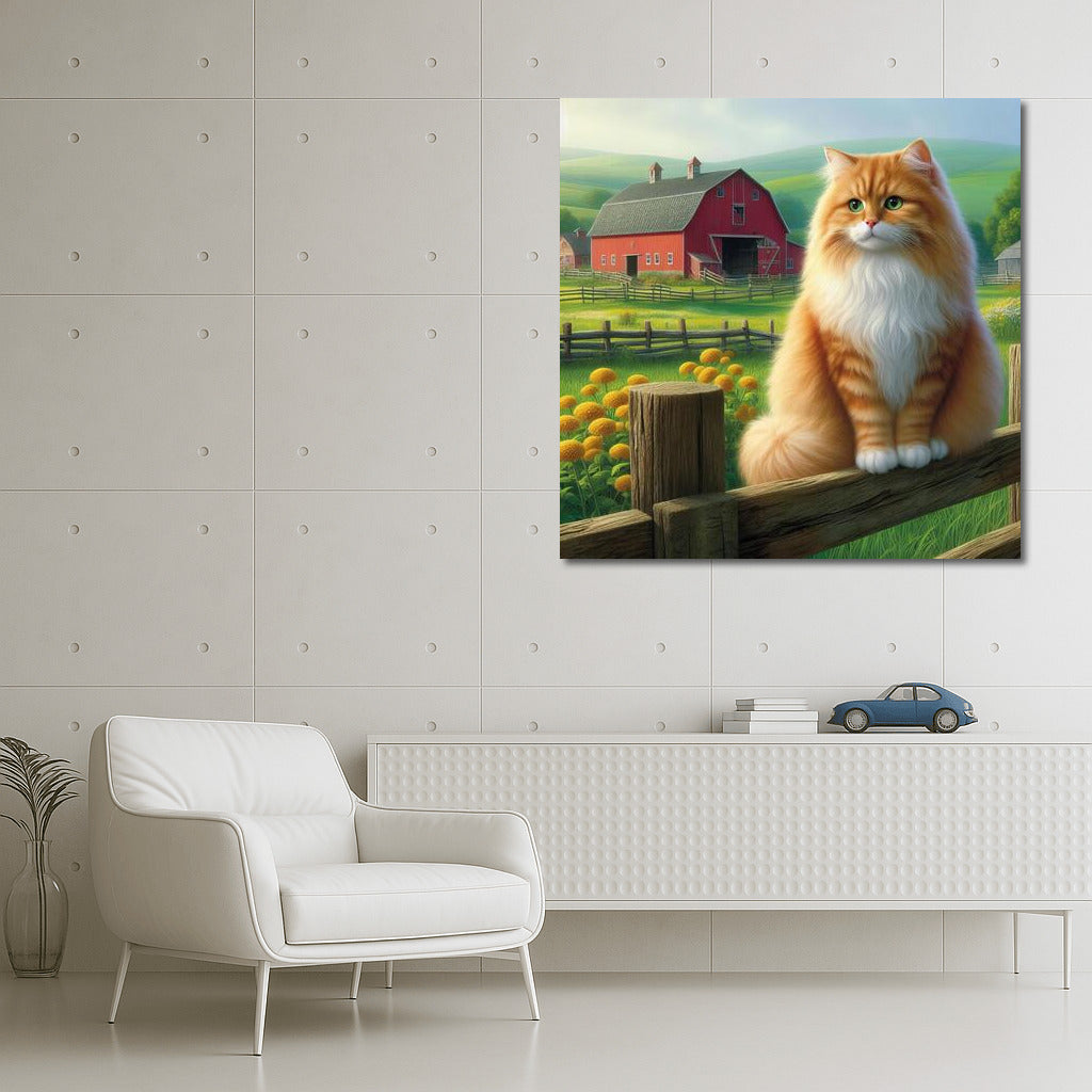 Country Cat: Coziness and Warmth on the Farm