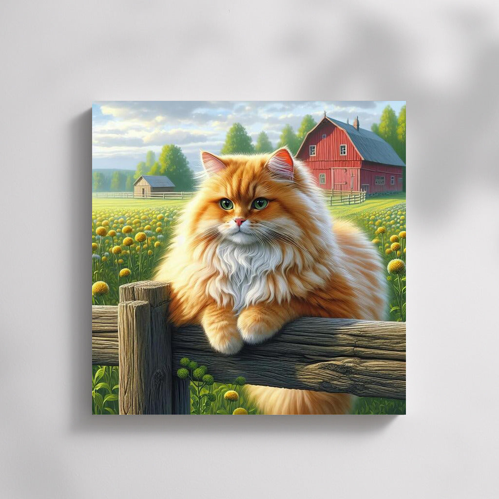 Red Cat on the Farm: Pastoral Idyll for Coziness