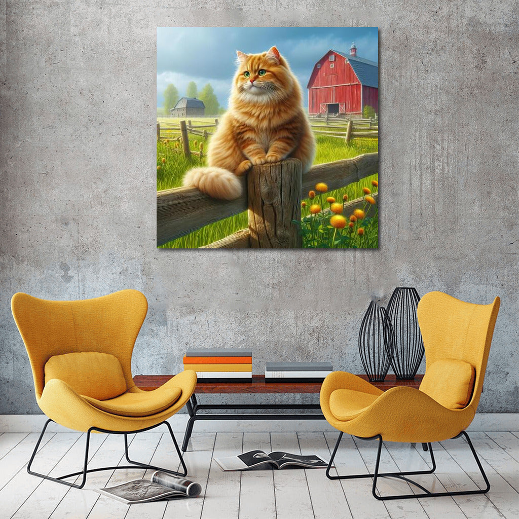 Farm Cat: Fluffy Guardian of the Idyll