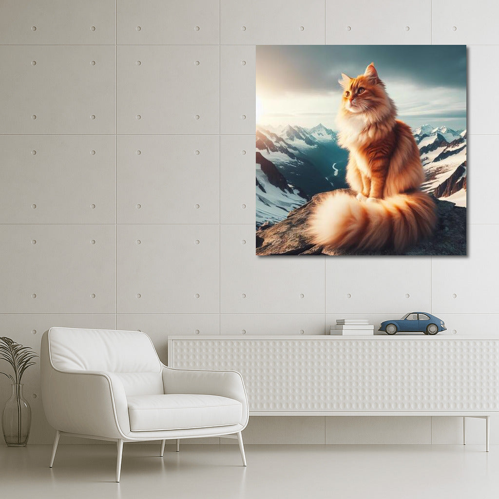 Cat on Top of the World: View from Above
